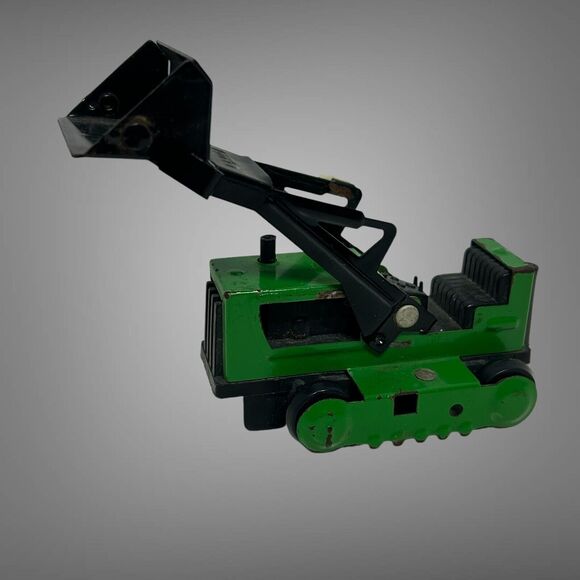 Vintage Early 1970’s Tonka Miniature Front Loader Bulldozer Green Pressed Steel - Picture 6 of 16